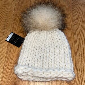 Hand Knit Pom Hat